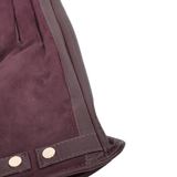 Suede and Leather Gloves Plum : 327