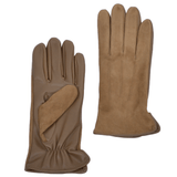 Suede and Leather Gloves Camel : 130