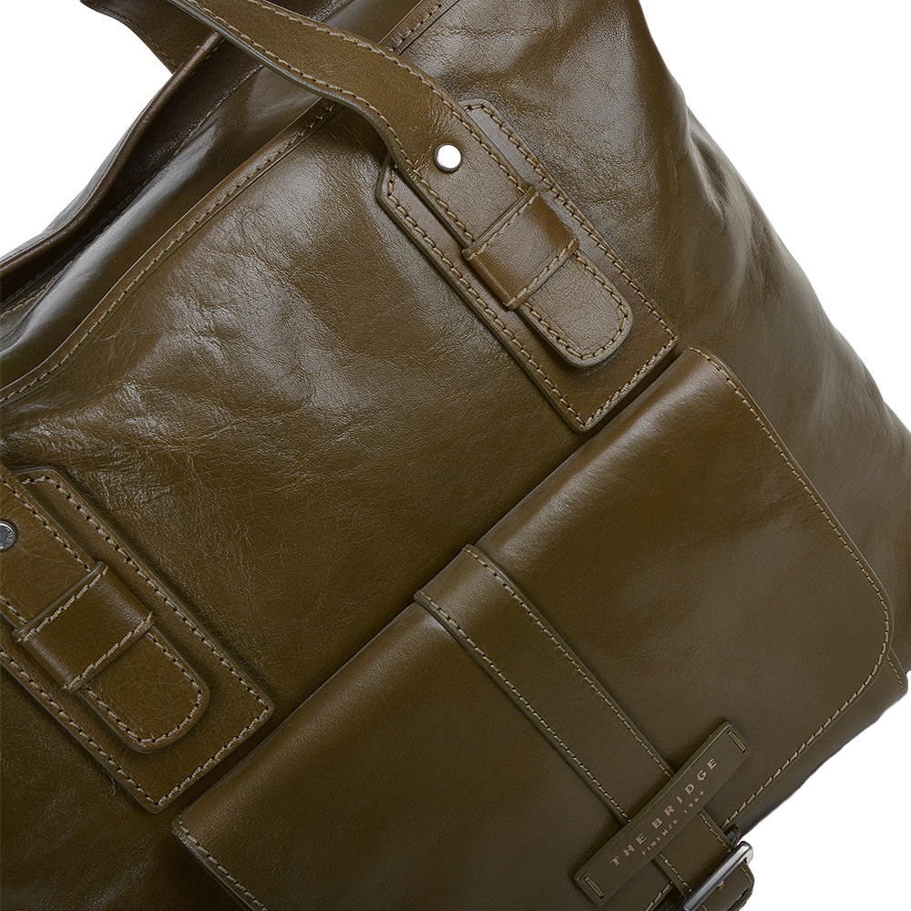 Unisex Travel and Shopper Bag Moss Green/ruthenium - 61255 01 4B NH