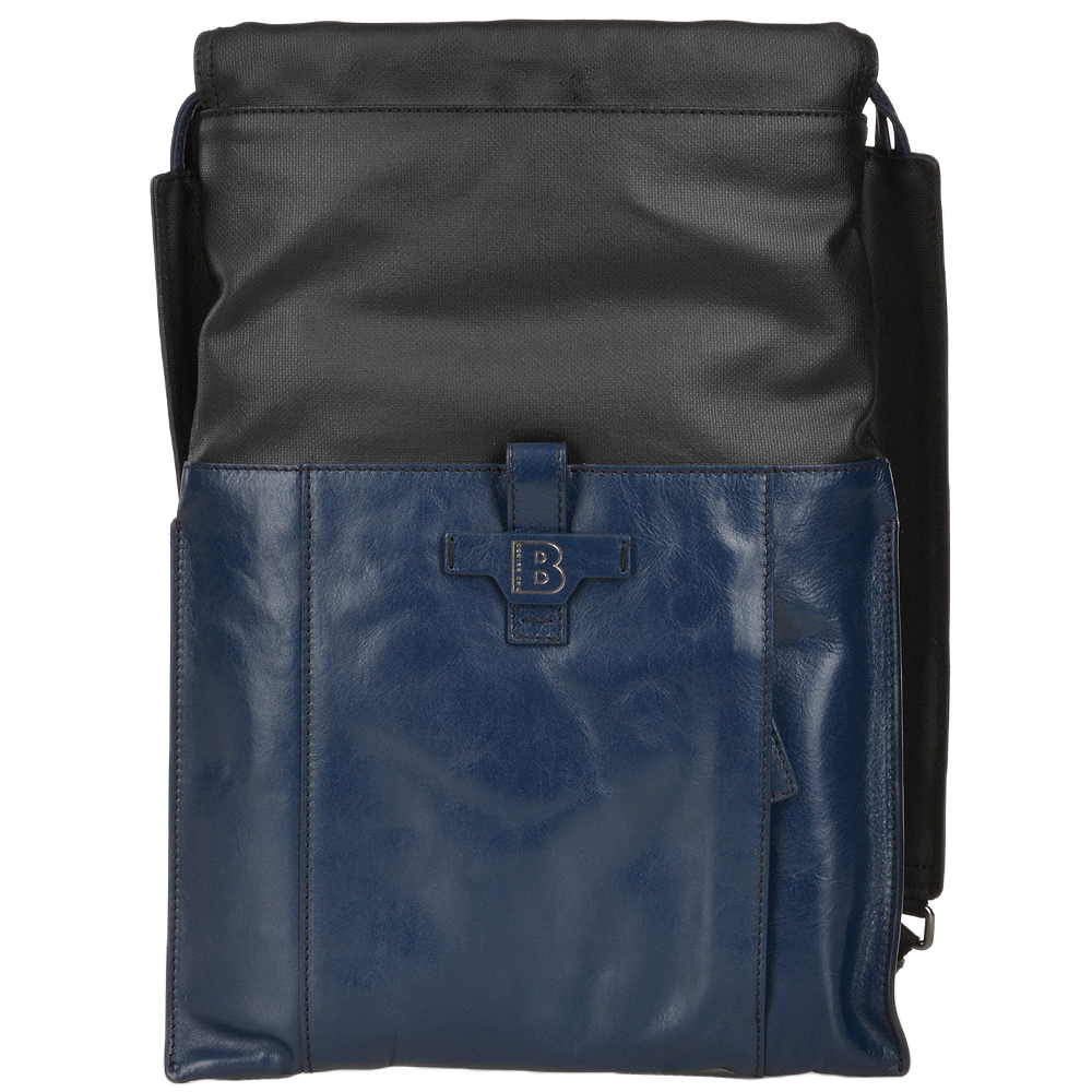 The Bridge B Hydro Open Top Italian Travel Rucksack Black/navy Blue/gunmetal  - 061507 3Q 6W NH