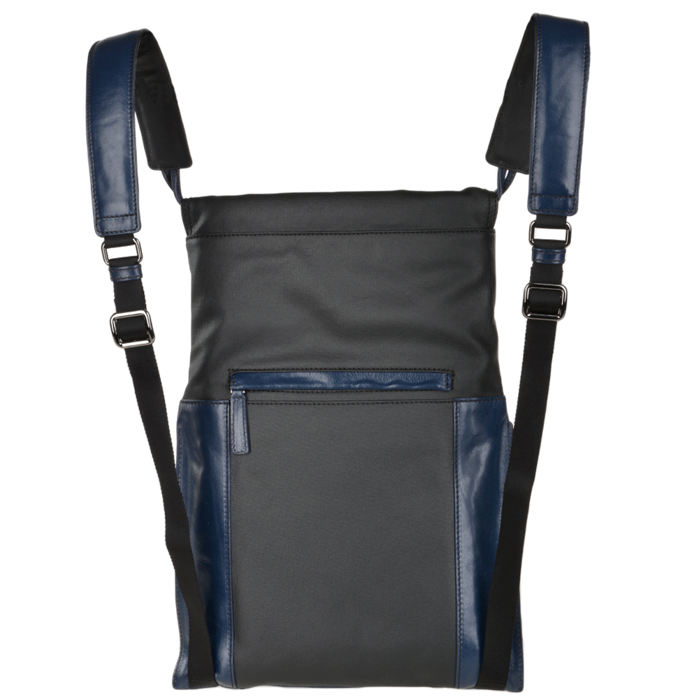 The Bridge B Hydro Open Top Italian Travel Rucksack Black/navy Blue/gunmetal  - 061507 3Q 6W NH