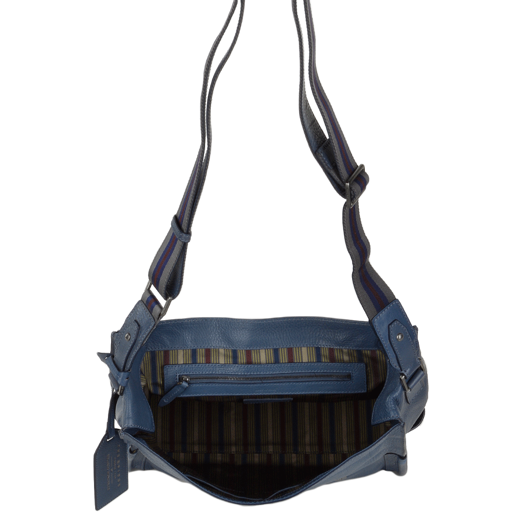The Bridge Unisex  Large Travel Messenger Bag Blue - 00550441P 2K