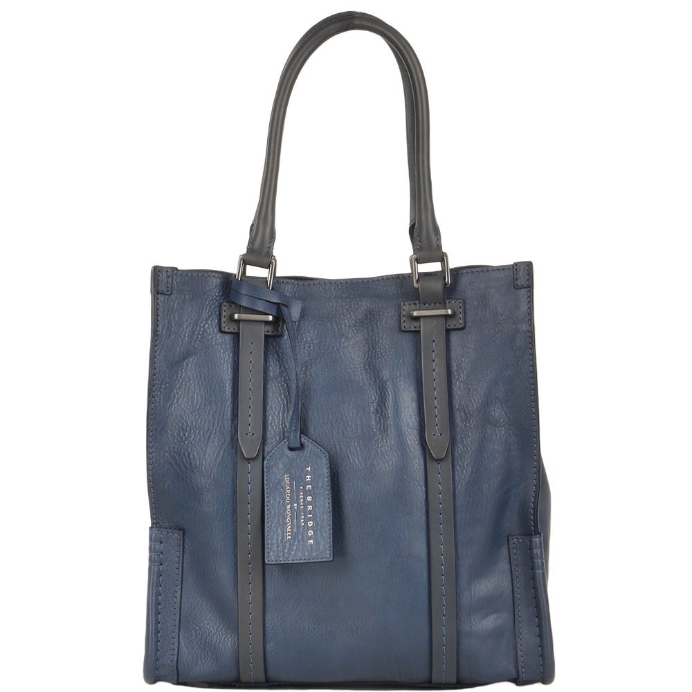 The Bridge Unisex Small Travel Shopper Bag Blue - 00650041P 2K