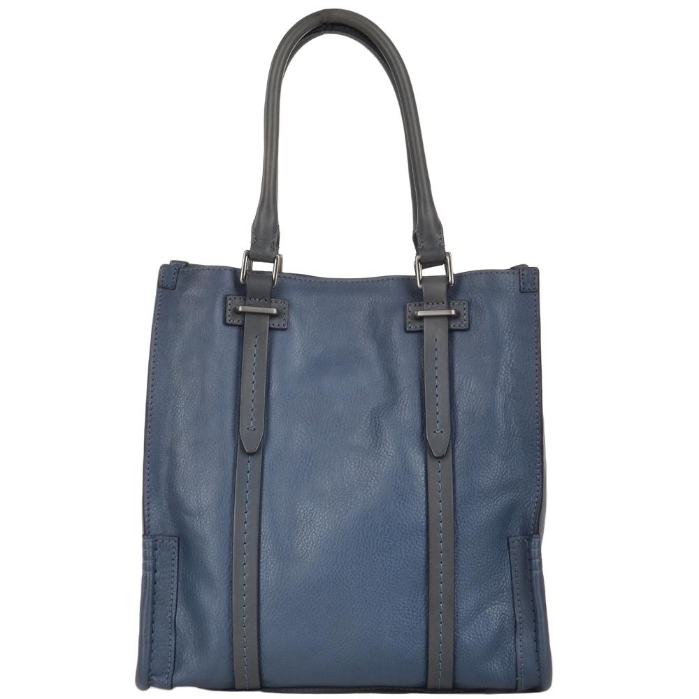 The Bridge Unisex Small Travel Shopper Bag Blue - 00650041P 2K