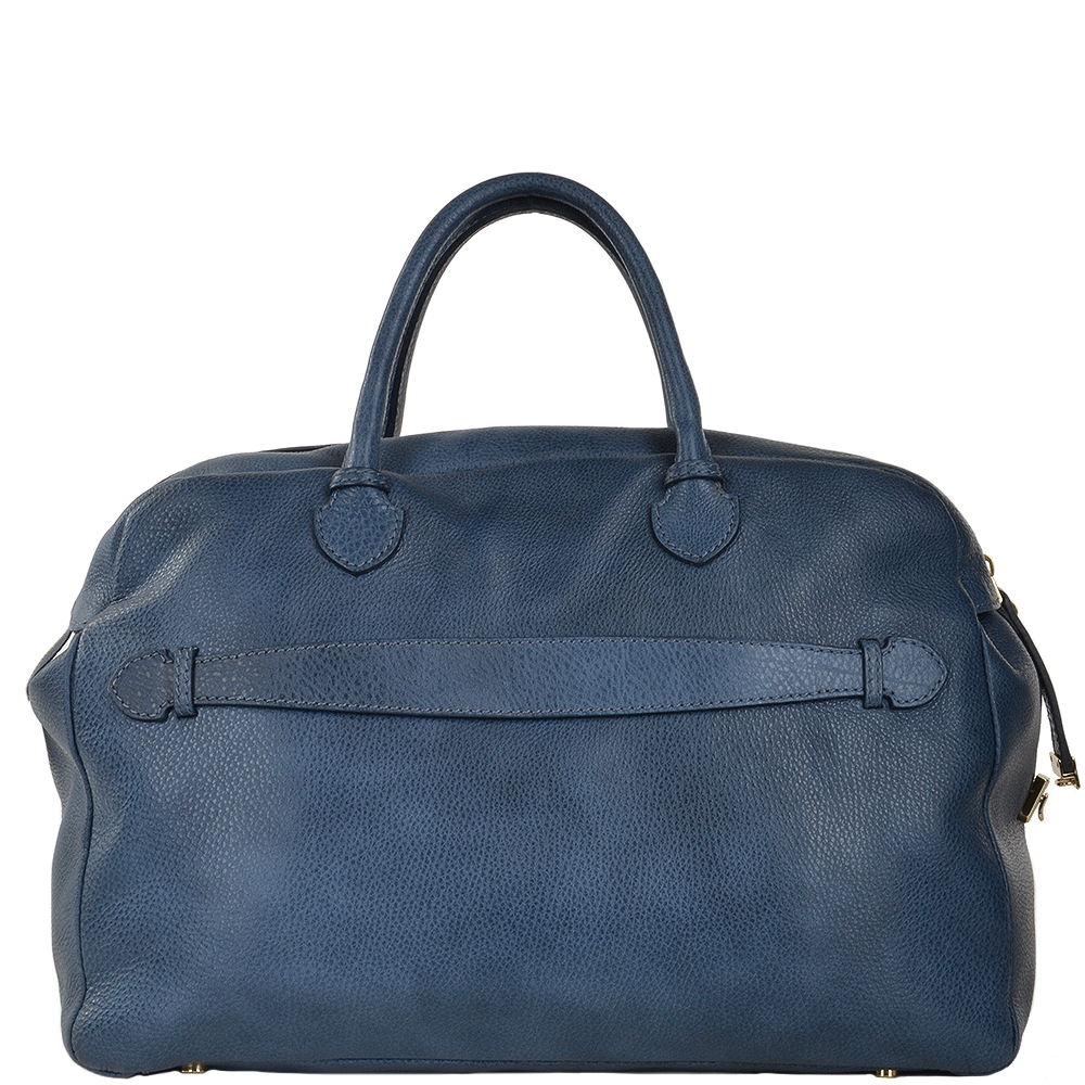 Italian Leather Handbag Blue : 004094579 2F