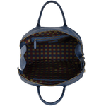 Italian Leather Handbag Blue : 004094579 2F