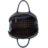 Italian Leather Handbag Blue : 004094579 2F