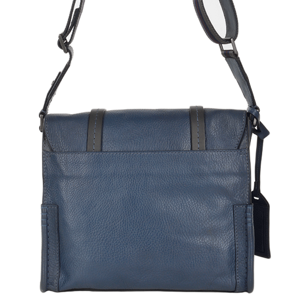 The Bridge Unisex Italian Medium Travel Messenger Bag Blue - 00550341P 2K