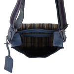 The Bridge Unisex Italian Medium Travel Messenger Bag Blue - 00550341P 2K