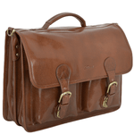 Leather Briefcase 8190 Chestnut/vt :  8190