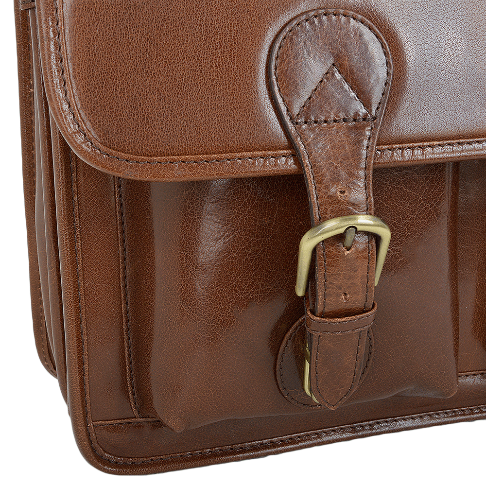 Leather Briefcase 8190 Chestnut/vt :  8190