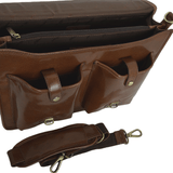Leather Briefcase 8190 Chestnut/vt :  8190