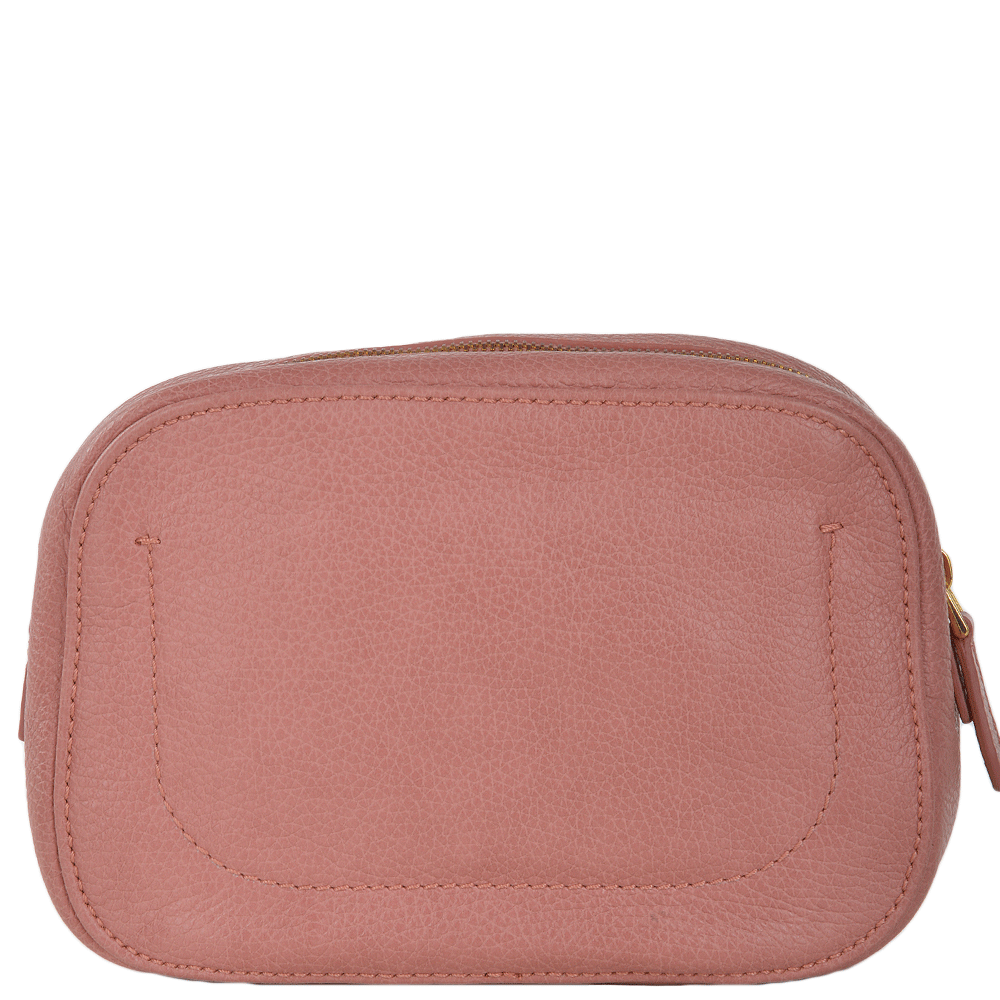 Full Grain Italian Leather Mini Clutch Bag Dusty Rose/gold - 91426 79 5F NH