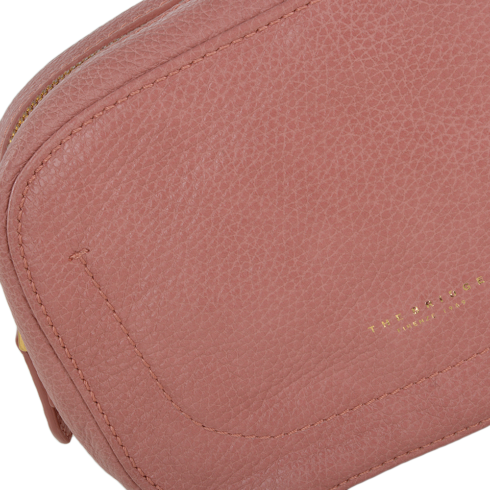 Full Grain Italian Leather Mini Clutch Bag Dusty Rose/gold - 91426 79 5F NH