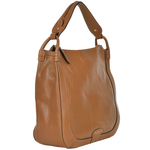 The Bridge Sofia Full Grain Italian Large Travel Hobo Bag Havana/gold Tan - 040755 1P 2C NH