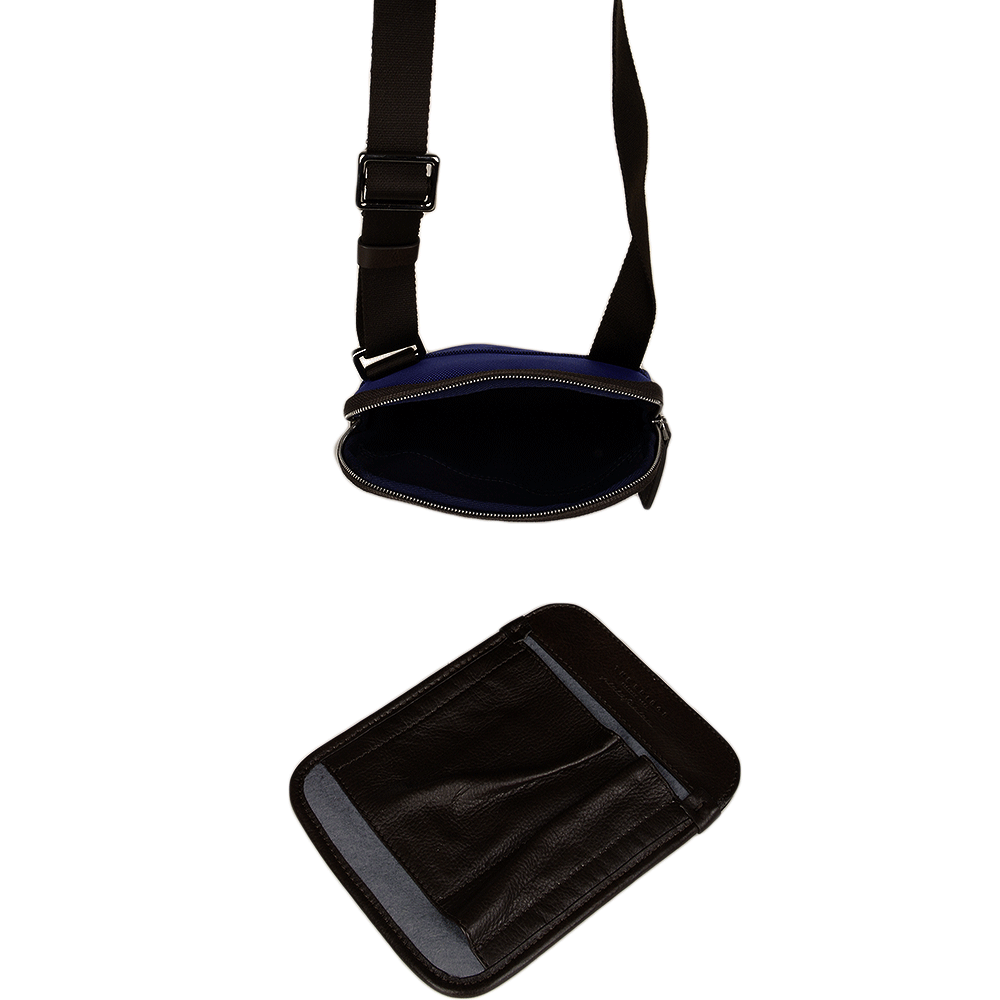 The Bridge  Italian Small Flight Bag Royal Blue/gunmetal - 052005 3D 3M NH