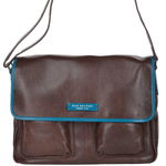 The Bridge Full Grain Italian Travel Messenger Brn/blue/ruthenium - 054073 2F 6T NH