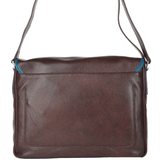 The Bridge Full Grain Italian Travel Messenger Brn/blue/ruthenium - 054073 2F 6T NH