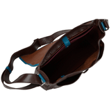 The Bridge Full Grain Italian Travel Messenger Brn/blue/ruthenium - 054073 2F 6T NH