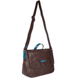 The Bridge Full Grain Italian Travel Messenger Brn/blue/ruthenium - 054136 2F 6T NH