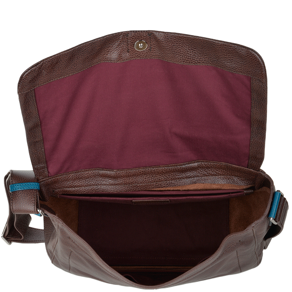 The Bridge Full Grain Italian Travel Messenger Brn/blue/ruthenium - 054136 2F 6T NH