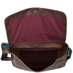 The Bridge Full Grain Italian Travel Messenger Brn/blue/ruthenium - 054136 2F 6T NH