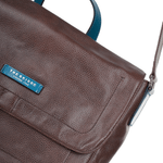 The Bridge Full Grain Italian Travel Messenger Brn/blue/ruthenium - 054136 2F 6T NH
