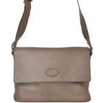 The Bridge Full Grain Italian Messenger Bag Dove Grey - 54063 79 11 NH