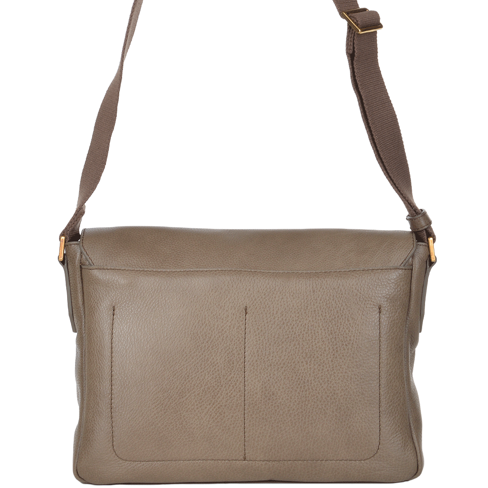 The Bridge Full Grain Italian Messenger Bag Dove Grey - 54063 79 11 NH