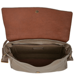The Bridge Full Grain Italian Messenger Bag Dove Grey - 54063 79 11 NH