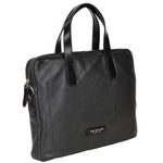 The Bridge Full Grain Italian Leather Laptop Bag  Black/ palladium - 064071 2F 20 NH