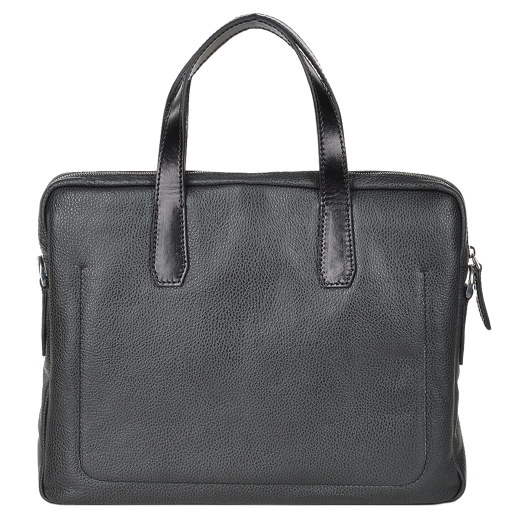 The Bridge Full Grain Italian Leather Laptop Bag  Black/ palladium - 064071 2F 20 NH