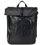 The Bridge Medium Roll Top Italian Travel Backpack Black - 061556 3Q 86 NH