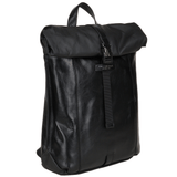 The Bridge Medium Roll Top Italian Travel Backpack Black - 061556 3Q 86 NH