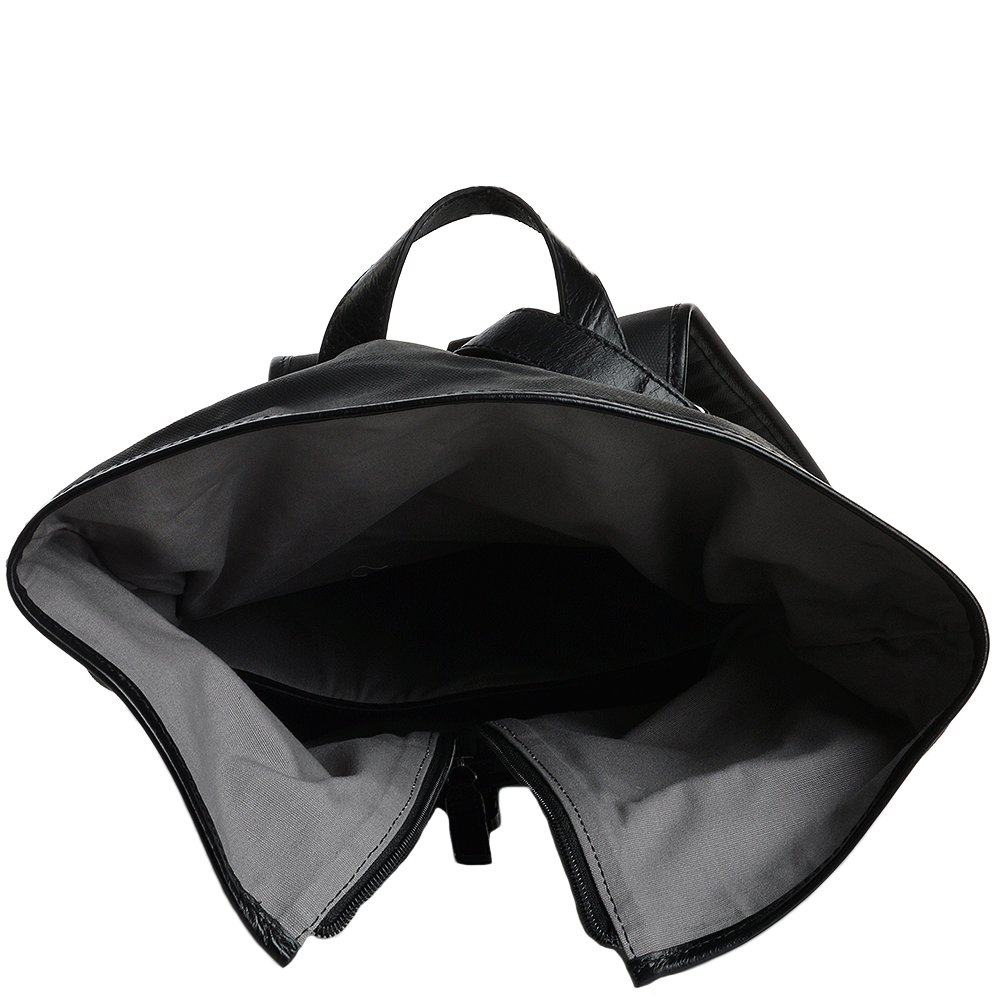 The Bridge Medium Roll Top Italian Travel Backpack Black - 061556 3Q 86 NH