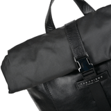 The Bridge Medium Roll Top Italian Travel Backpack Black - 061556 3Q 86 NH