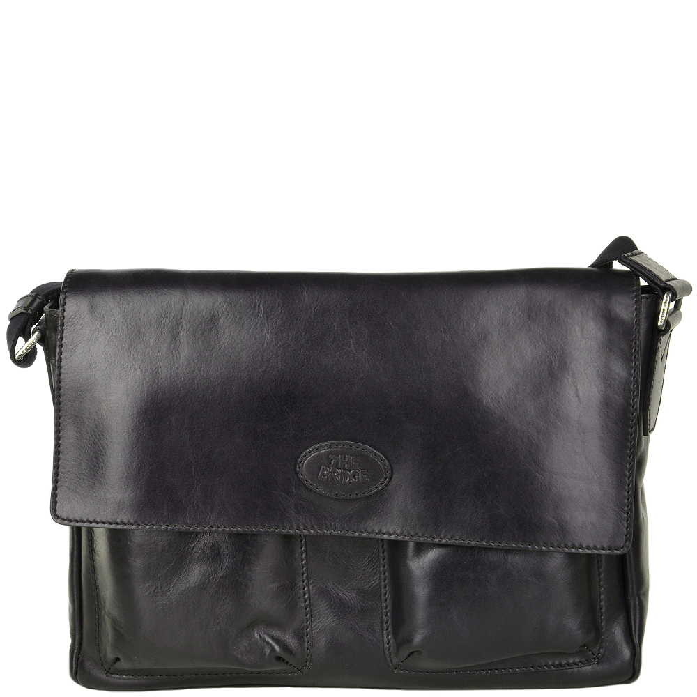 The Bridge Italian Messenger Bag Iron Blue  -  54073 01 09 NH