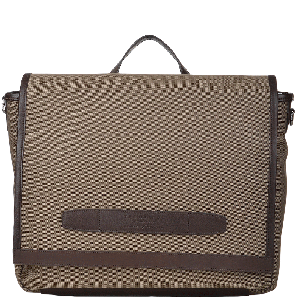 The Bridge Italian Large Messenger Bag Beige/drk Brn/gunmetal - 052035 3D 3L NH
