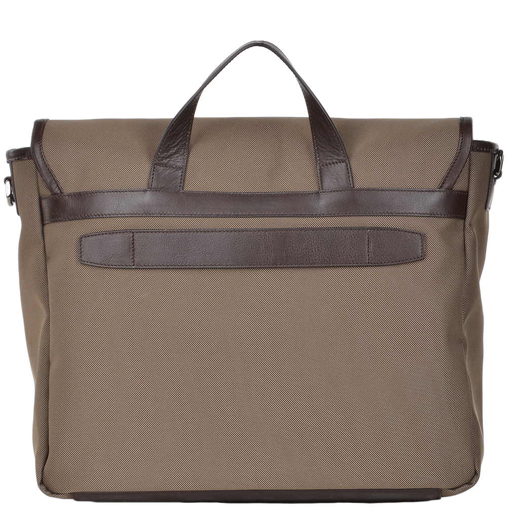 The Bridge Italian Large Messenger Bag Beige/drk Brn/gunmetal - 052035 3D 3L NH