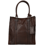 The Bridge Italian Bag Unisex Shopper Work Bag Dark Brn/ruthenium  - 065004 1P 1B NH
