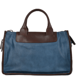 The Bridge Full Grain Italian Leather Travel Bag blue/brn - 070705 2F 2Z NH