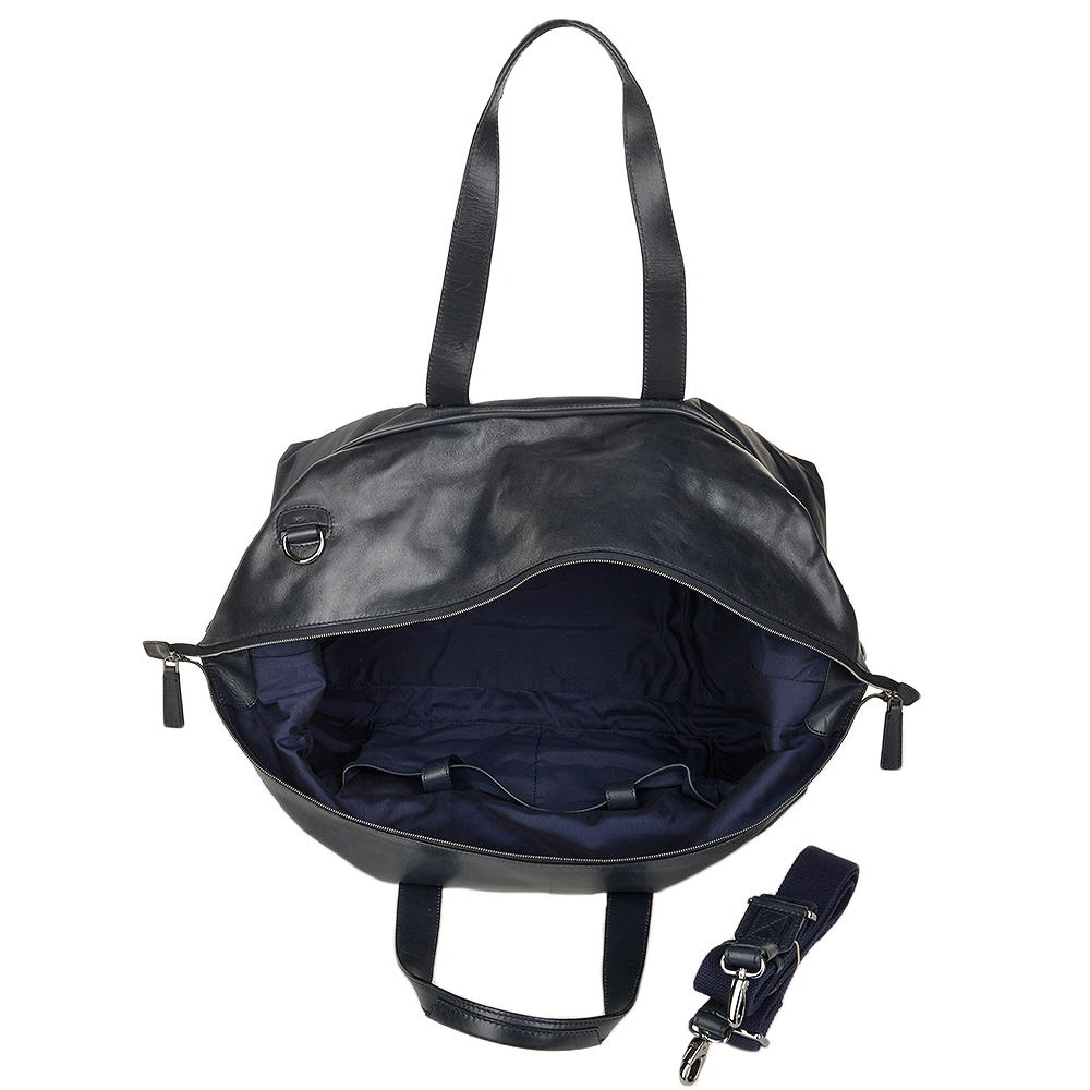 The Bridge Italian Medium Cabin Holdall Blue/gunmetal - 72314 26 1V NH