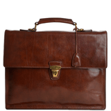 The Bridge Medium Italian Travel Briefcase  Brown - 64665 01 14 NH