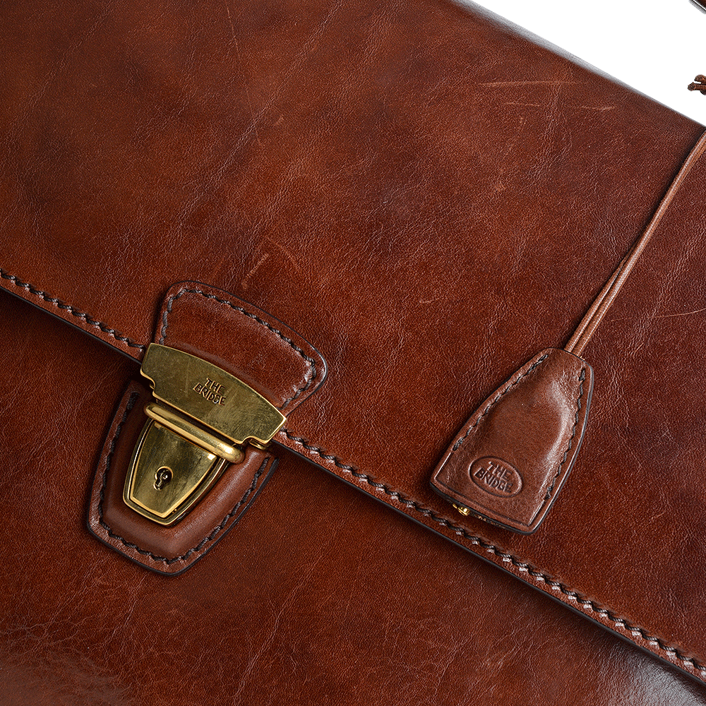 The Bridge Medium Italian Travel Briefcase  Brown - 64665 01 14 NH