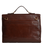 The Bridge Medium Italian Travel Briefcase With Lock Brown - 64225 01 14 NH