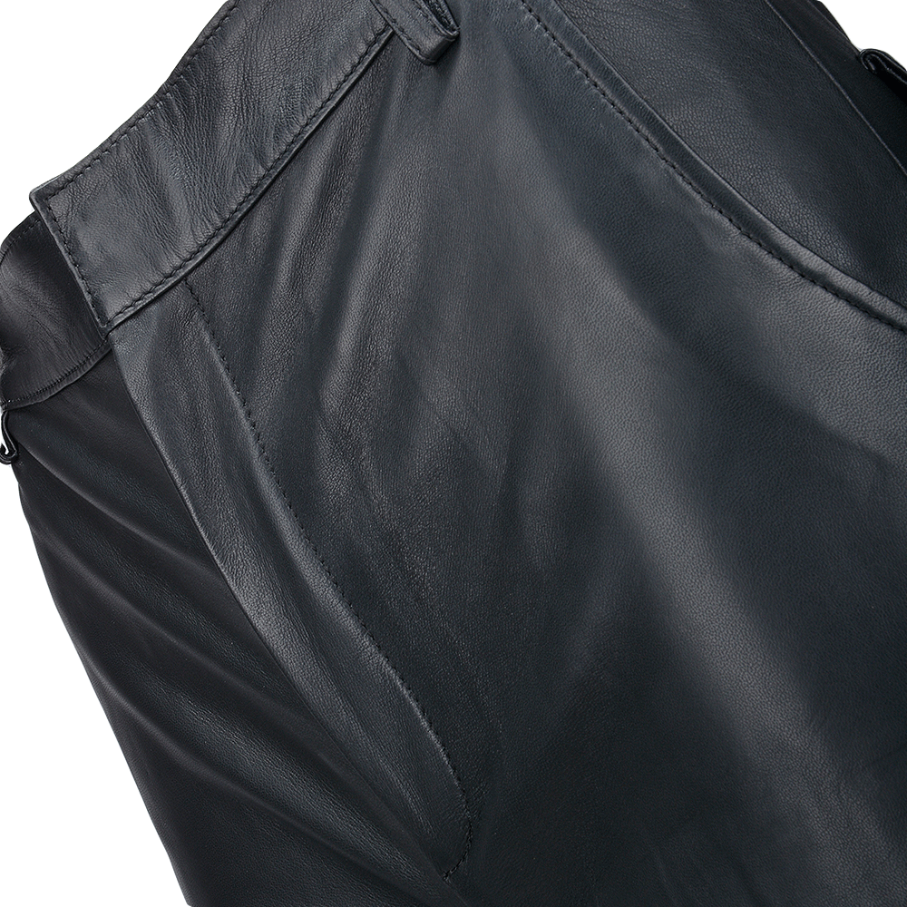 Womens Leather Jeans  Black/ Nappa: PADDLE PUSHERS