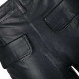 Womens Leather Jeans  Black/ Nappa: PADDLE PUSHERS