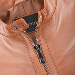 Vegetable Tanned Leather  Biker Jacket Tan: EM 100