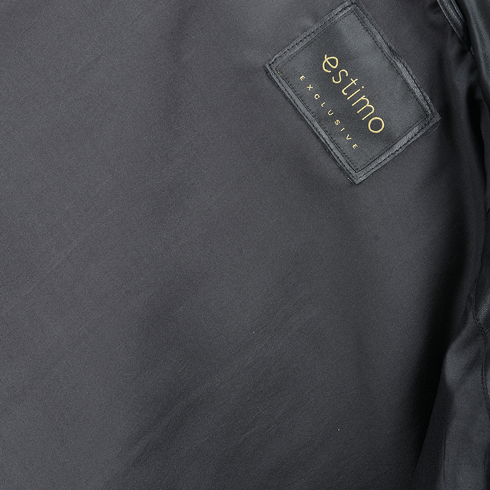 Vegetable Tanned Leather  Biker Jacket Black: EM 102