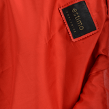 Vegetable Tanned Leather  Side Zip Biker Jacket Red: EM 103